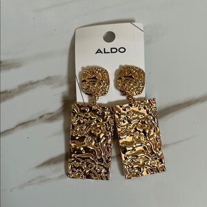 Aldo Gold Baroque Drop Earrings